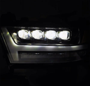 1305.00 AlphaRex Quad 3D LED Projector Headlights Ram 1500 [Nova Series - Sequential Signal] (19-20) Jet Black / Black / Chrome - Redline360