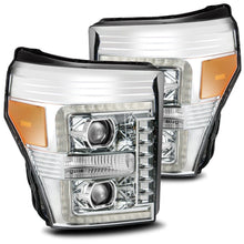 Load image into Gallery viewer, 775.00 AlphaRex Dual LED Projector Headlights Ford Super Duty Series [LUXX Series - Switchback DRL &amp; Sequential Signal] (11-16) Alpha-Black / Black / Chrome - Redline360 Alternate Image