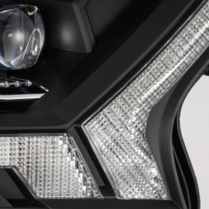 1350.00 AlphaRex Quad 3D LED Projector Headlights Ford Ranger (2019-2021) [Nova Series - DRL Light Tube] Alpha-Black/Black - Redline360
