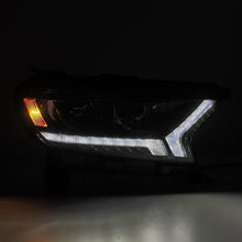Load image into Gallery viewer, AlphaRex Dual LED Projector Headlights Ford Ranger (2019-2021) LUXX Series w/ Sequential Turn Signal - Alpha Black / Black - Alpha Black Alternate Image