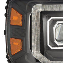 Load image into Gallery viewer, 705.00 AlphaRex Dual LED Projector Headlights GMC Sierra (2014-2018)  LUXX Series w/ Sequential Turn Signal - Alpha Black / Black - Redline360 Alternate Image