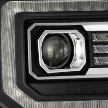 Load image into Gallery viewer, 705.00 AlphaRex Dual LED Projector Headlights GMC Sierra (2014-2018)  LUXX Series w/ Sequential Turn Signal - Alpha Black / Black - Redline360 Alternate Image