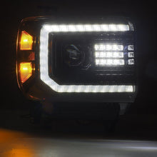 Load image into Gallery viewer, AlphaRex Projector Headlights GMC Sierra (2014-2018) Pro Series - Sequential Turn - Alpha-Black/Black - Alpha-Black / No Converter (14-18 w/ Halogen) Alternate Image