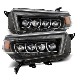 1099.00 AlphaRex Quad 3D LED Projector Headlights Toyota 4Runner (2010-2013) [Nova Series - DRL Light Tube] Alpha-Black/Black - Redline360