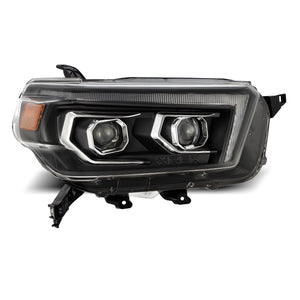 749.00 AlphaRex Dual LED Projector Headlights Toyota 4Runner (2010-2013) LUXX Series w/ Sequential Turn Signal - Alpha Black / Black - Redline360
