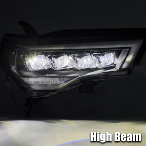 1365.00 AlphaRex Quad 3D LED Projector Headlights Toyota 4Runner [Nova Series - Sequential Turn Signal] (14-20) Alpha-Black / Black / Chrome - Redline360