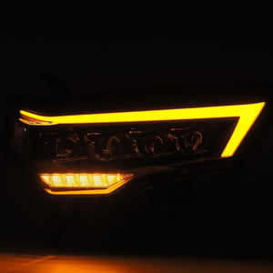 1365.00 AlphaRex Quad 3D LED Projector Headlights Toyota 4Runner [Nova Series - Sequential Turn Signal] (14-20) Alpha-Black / Black / Chrome - Redline360