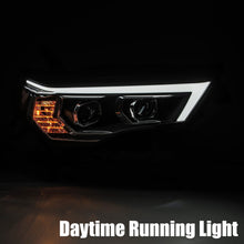 Load image into Gallery viewer, AlphaRex Dual LED Projector Headlights Toyota 4Runner [LUXX Series - Sequential Turn Signal] (14-20) Alpha-Black / Black / Chrome - Alpha-Black Alternate Image