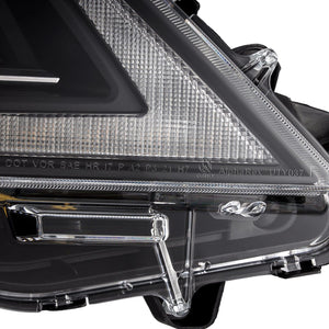 739.00 AlphaRex Dual LED Projector Headlights Toyota Sienna (2011-2020) LUXX Series w/ Sequential Turn Signal - Alpha Black / Black - Redline360