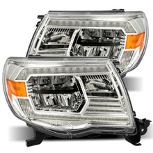 Load image into Gallery viewer, 820.99 AlphaRex Dual LED Crystal Projector Headlights Toyota Tacoma [LUXX Series - DRL Light Tube] (05-11) Alpha-Black / Black / Chrome - Redline360 Alternate Image