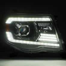Load image into Gallery viewer, AlphaRex Dual LED Projector Headlights Toyota Tacoma [LUXX Series - DRL Light Tube] (05-11) Alpha-Black / Black / Chrome - Alpha-Black / With Converter Alternate Image