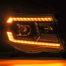 Load image into Gallery viewer, AlphaRex Dual LED Projector Headlights Toyota Tacoma [LUXX Series - DRL Light Tube] (05-11) Alpha-Black / Black / Chrome - Alpha-Black / With Converter Alternate Image