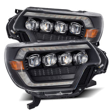 Load image into Gallery viewer, AlphaRex Quad 3D LED Projector Headlights Toyota Tacoma (2012-2015) [Nova Series - DRL Light Tube] Alpha-Black/Black - Black Alternate Image