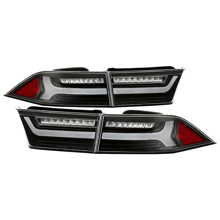 Xtune Tail Lights Acura TSX (2006-2008) [w/ Light Bar LED] Red Clear or Black