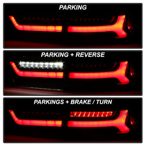 Xtune Tail Lights Acura TSX (2006-2008) [w/ Light Bar LED] Red Clear or Black