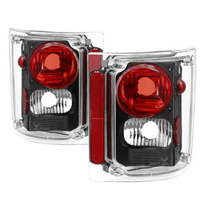 Xtune Tail Lights Chevy Suburban (73-91) [Euro Style] Black / Clear Lens or Chrome /  Clear Lens