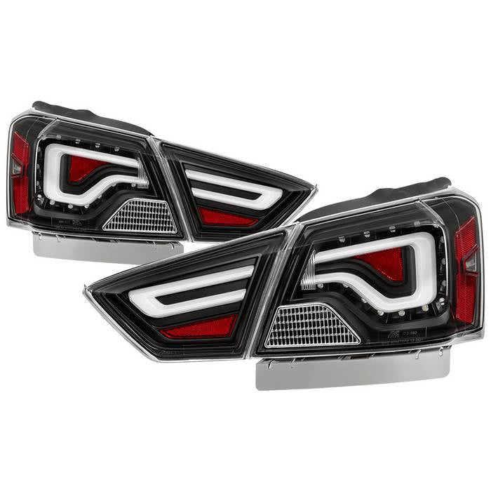 Xtune LED Tail Lights Chevy Impala (14-19) [Light Bar LED] Black / Black Smoked / Red Clear