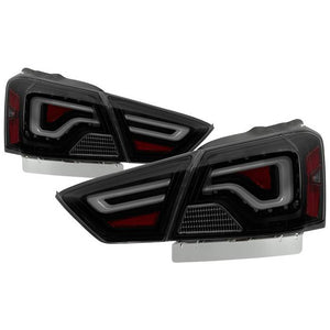 Xtune LED Tail Lights Chevy Impala (14-19) [Light Bar LED] Black / Black Smoked / Red Clear