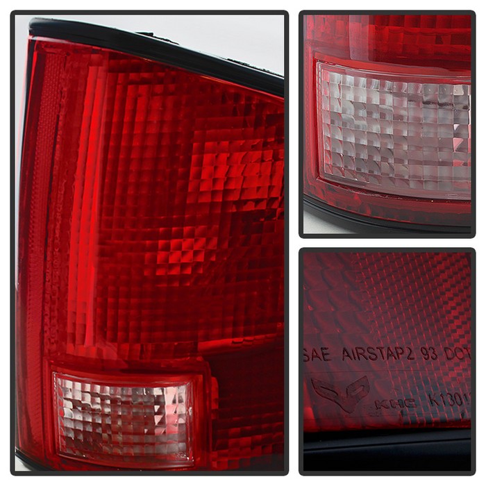 Xtune Tail Lights Chevy S10 (19942004) [OEM Style] Red Lens Redline360