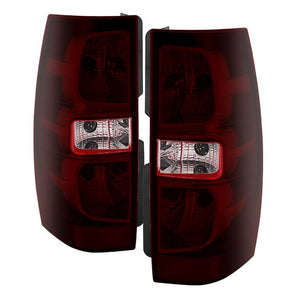 Xtune LED Tail Lights Chevy Suburban (07-13) [OEM Style] Chrome Housing / Red Smoked Lens