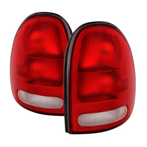 Xtune Tail Lights Plymouth Grand Voyager (96-00) [OEM Style] Red or Dark Red Lens