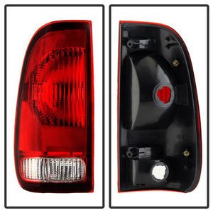 Xtune Tail Lights Ford F250 Light Duty (97-99) F250 /F350 SuperDuty (99-07) F450/F550 SuperDuty (99-03) [OEM Style] Red or Red Smoked