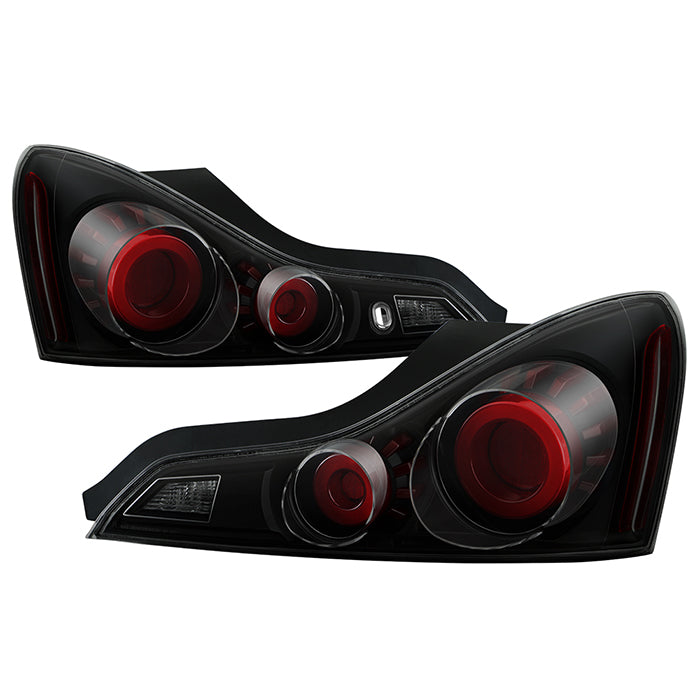 Xtune Tail Lights Infiniti Q60 Coupe (14-15) [LED Light Tube Style Tail]  Black or Black Smoked