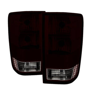 Smoke LED Tail Lights For 2004-2015 Nissan Titan - Chrome Housing, Built-In Brake & Turn Signals, Pair