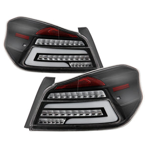 Xtune Tail Lights Subaru WRX / WRX STi (15-19) [w/ Light Bar LED] Black or Red Clear