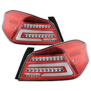 Xtune Tail Lights Subaru WRX / WRX STi (15-19) [w/ Light Bar LED] Black or Red Clear