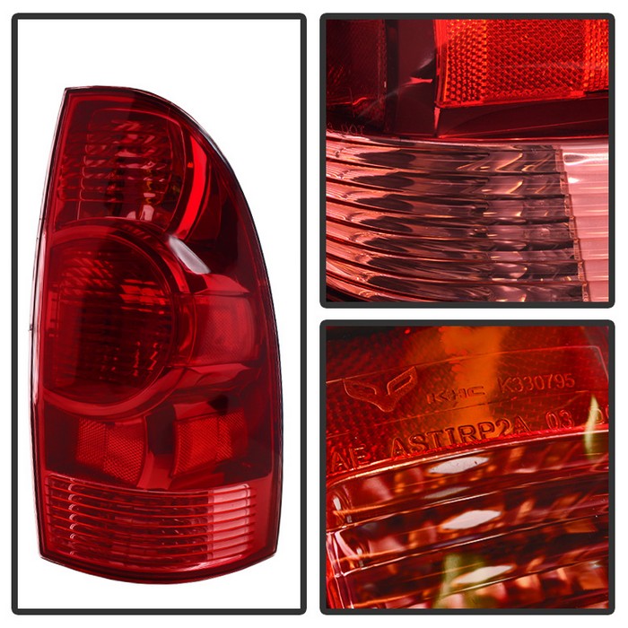 Xtune Tail Lights Toyota Tacoma (2005-2008) [OEM Style] Red or Red
