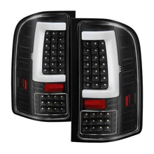 Load image into Gallery viewer, Xtune LED Tail Lights Chevy Silverado (2007-2014) Version 2 w/ or w/o Light Bar - w/ LED Bar / Black / Clear Alternate Image