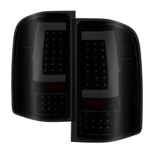 Load image into Gallery viewer, Xtune LED Tail Lights Chevy Silverado (2007-2014) Version 2 w/ or w/o Light Bar - w/ LED Bar / Black / Smoke Alternate Image