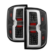 Load image into Gallery viewer, Xtune Tail Lights Chevy Silverado (2014-2019) [Bulb Type Only / Light Bar Style] Black or Chrome Housing - Black / Clear Alternate Image