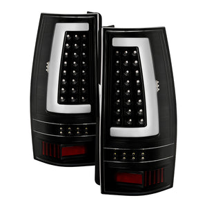 Xtune LED Tail Lights Chevy Suburban (07-14) [w/ Light Bar LED] Chrome Housing / Red Smoked Lens