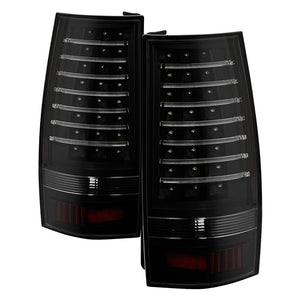 Xtune LED Tail Lights GMC Yukon/Yukon Denali (07-14) [w/ Light Bar LED] Chrome Housing / Red Smoked Lens