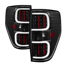 Load image into Gallery viewer, Xtune LED Tail Lights Ford F150 (2009-2014) Chrome or Black Housing - w/ LED Bar / Black Clear Alternate Image