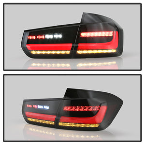 529.99 Spyder Tail Lights BMW F30 328i 330i 335i 340i (2012-2018) Full LED w/ Sequential Signal - Redline360