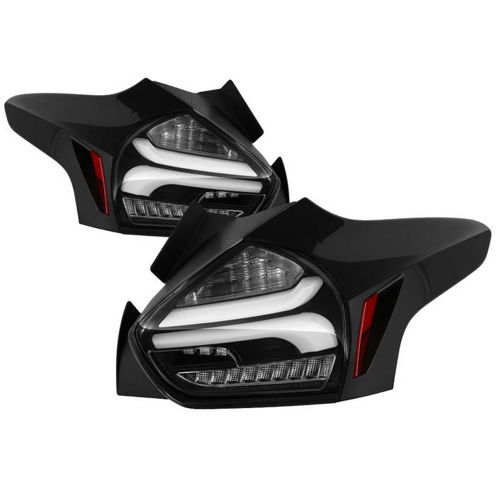 392.53 Spyder Tail Lights Ford Focus Hatchback (2015-2016-2017) Sequential LED Signal - Black or Red Clear - Redline360