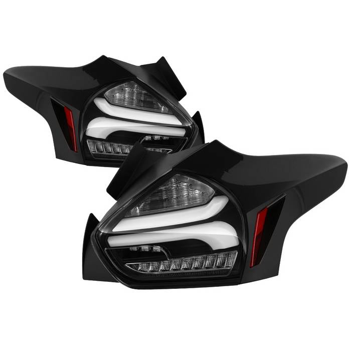 2015-2017 Ford Focus 5Dr Hatchback LED Tail Lights - Black main image 1