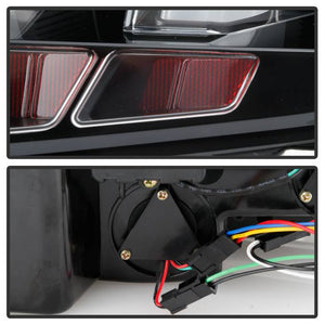 388.96 Spyder LED Tail Lights Ford Mustang (10-12) [w/ Sequential Turn Signal] Black or Smoke - Redline360