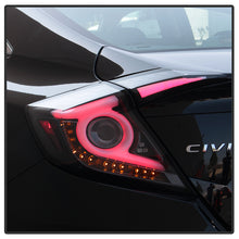 Load image into Gallery viewer, Spyder Tail Lights Honda Civic Sedan (2016-2019) LED Light Bar - Black or Black Smoke - Black Alternate Image