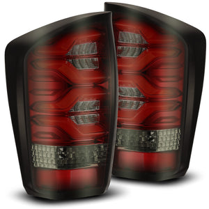 305.00 AlphaRex Tail Lights Toyota Tacoma (2016-2021) Pro Series LED - Jet Black / Red Smoke - Redline360