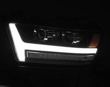 Load image into Gallery viewer, AlphaRex Dual LED Projector Headlights Dodge Ram 1500 (2019-2021) LUXX Series w/ Sequential Turn Signal - Black/Chrome/Jet Black - Black (no converter) Alternate Image