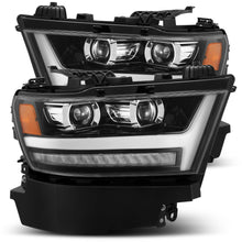 Load image into Gallery viewer, AlphaRex Dual LED Projector Headlights Dodge Ram 1500 (2019-2021) LUXX Series w/ Sequential Turn Signal - Black/Chrome/Jet Black - Jet Black (no converter) Alternate Image