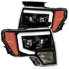 Load image into Gallery viewer, 645.00 AlphaRex Dual LED Projector Headlights Ford F150 [LUXX Series - Sequential Signal] (09-14) Jet Black / Black / Chrome - Redline360 Alternate Image