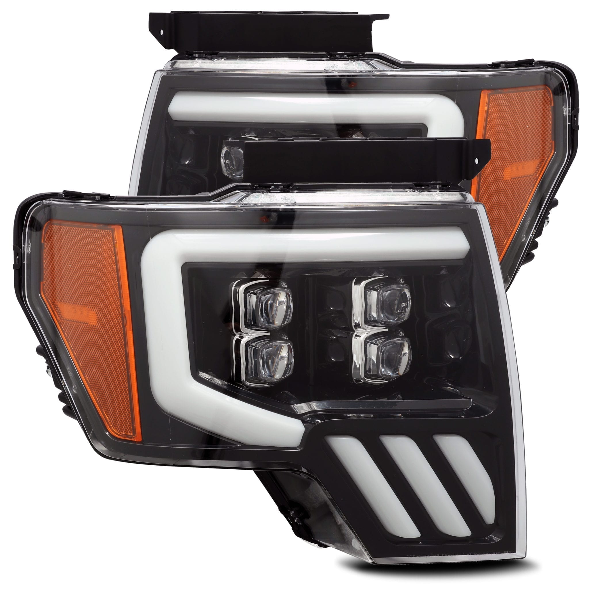 AlphaRex Quad 3D LED Projector Headlights Ford F150 [Nova Series - Seq
