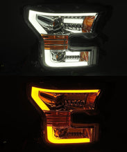 Load image into Gallery viewer, AlphaRex Projector Headlights Ford F150 Raptor [Pro Series - Switchback DRL &amp; Sequential Signal] (17-20) Jet Black / Black / Chrome - Jet Back / With Converter Alternate Image