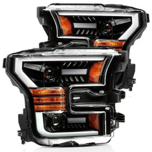 Load image into Gallery viewer, AlphaRex Projector Headlights Ford F150 Raptor [Pro Series - Switchback DRL &amp; Sequential Signal] (17-20) Jet Black / Black / Chrome - Jet Back / With Converter Alternate Image