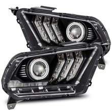 Load image into Gallery viewer, 395.00 AlphaRex Projector Headlights Ford Mustang w/ Halogen Lights [Pro Series - Switchback DRL &amp; Sequential Signal] (10-12) Alpha-Black / Black / Chrome - Redline360 Alternate Image